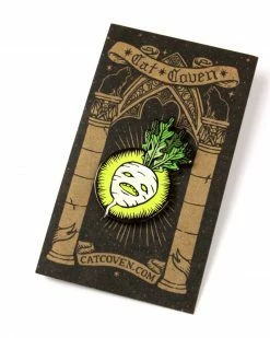 Cat Coven Turnip Jack O' Lantern Pin (Glow-in-the-Dark) Pins + Patches