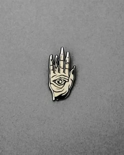 Shrimp Sauce Seeing Eye Hand Pin Enamel Pins + Buttons