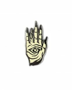 Shrimp Sauce Seeing Eye Hand Pin Enamel Pins + Buttons