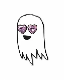 Sara M. Lyons Enamel Pins + Buttons Happy Ghost In Love Pin