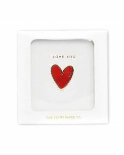 The Penny Paper Co. Enamel Pins + Buttons I Love You Heart Pin (Gift Box)