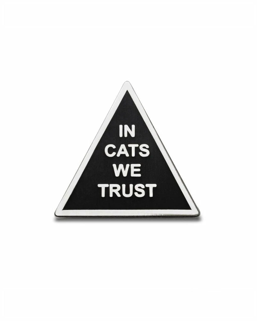 Word For Word Factory Enamel Pins + Buttons In Cats We Trust Pin 1 Word For Word Factory Enamel Pins + Buttons In Cats We Trust Pin