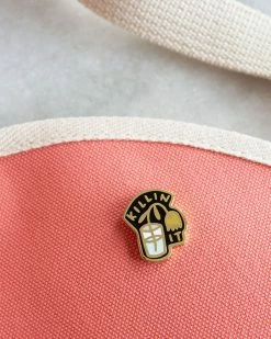 Stay Home Club Killin' It Pin Enamel Pins + Buttons