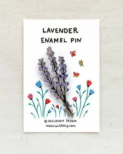 Wildship Studio Lavender Bundle Pin Enamel Pins + Buttons