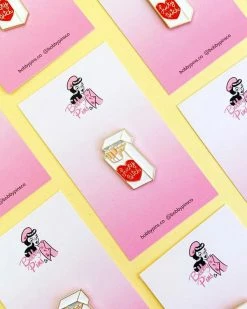 Bobby Pins Co. Lucky Bitch Cigarettes Pin Enamel Pins + Buttons