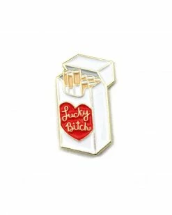 Bobby Pins Co. Lucky Bitch Cigarettes Pin Enamel Pins + Buttons