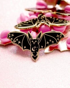 Glitter Punk Magical Flying Bat Pin