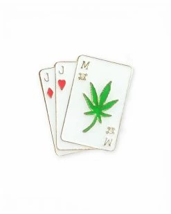 Rosehound Apparel Enamel Pins + Buttons Marijuana Playing Cards Pin