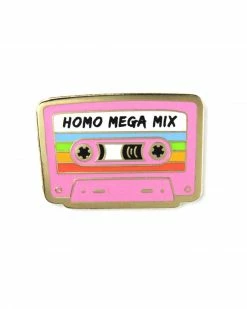 GAYPIN' Homo Mega Mix Tape Pin Pins + Patches