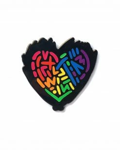 GAYPIN' Messy Rainbow Heart Pin Pins + Patches