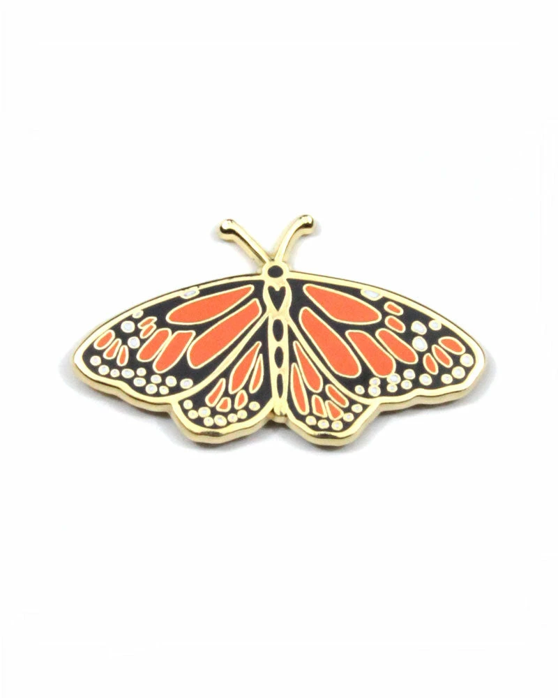 Wildship Studio Enamel Pins + Buttons Monarch Butterfly Pin 1 Wildship Studio Enamel Pins + Buttons Monarch Butterfly Pin