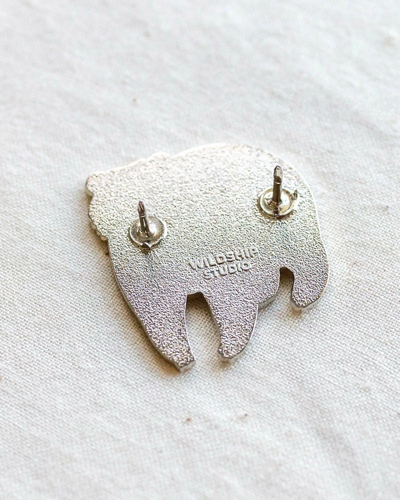 Wildship Studio Moon Bear Pin Enamel Pins + Buttons 4 Wildship Studio Moon Bear Pin Enamel Pins + Buttons