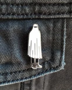Johnny Swanko Mr. Ghost Pin Enamel Pins + Buttons