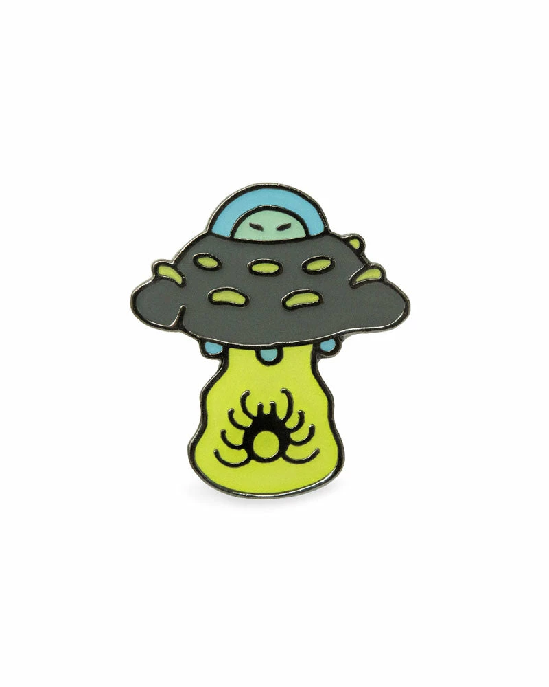 Mean Folk Mushroom UFO Pin (Glow-in-the-Dark) Pins + Patches 1 Mean Folk Mushroom UFO Pin (Glow-in-the-Dark) Pins + Patches