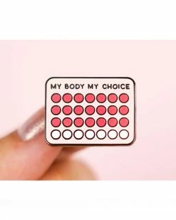 Little Woman Goods Enamel Pins + Buttons My Body My Choice Pin