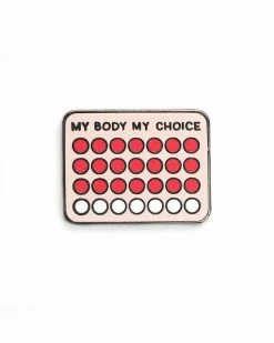 Little Woman Goods Enamel Pins + Buttons My Body My Choice Pin