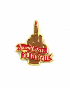 Little Lovelies Studio Nevertheless, She Persisted Pin - Brown