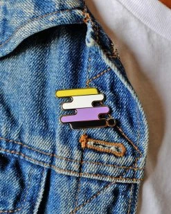 Bianca Designs Enamel Pins + Buttons Non-Binary Pride Pin