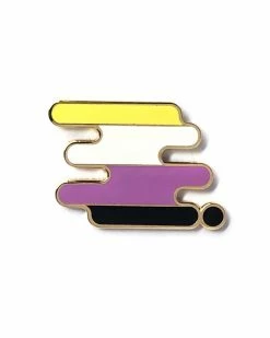Bianca Designs Enamel Pins + Buttons Non-Binary Pride Pin