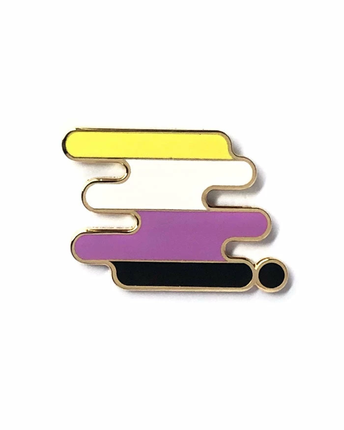 Bianca Designs Enamel Pins + Buttons Non-Binary Pride Pin 1 Bianca Designs Enamel Pins + Buttons Non-Binary Pride Pin