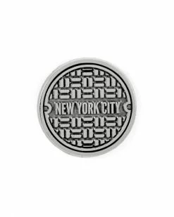 These Are Things Enamel Pins + Buttons NYC Sewer Cover Pin