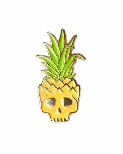 Mean Folk Pineapple Skull Pin