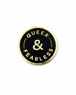 A Fink & Ink Queer & Fearless Pin Pins + Patches