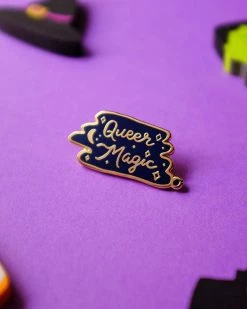 Bianca Designs Queer Magic Pin - Navy Enamel Pins + Buttons