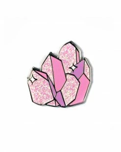 Band Of Weirdos Enamel Pins + Buttons Rose Quartz Crystal Pin