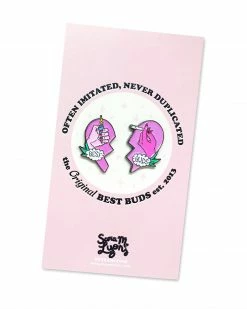 Sara M. Lyons Enamel Pins + Buttons Best Buds Pin Set - Pink Hands