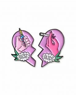 Sara M. Lyons Enamel Pins + Buttons Best Buds Pin Set - Pink Hands
