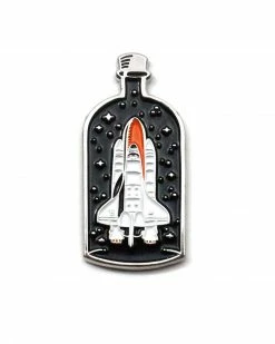 Ectogasm Enamel Pins + Buttons Spaceship In A Bottle Pin