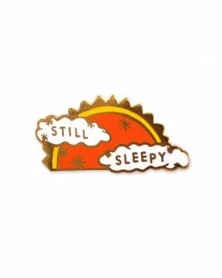 Stay Home Club Enamel Pins + Buttons Still Sleepy Pin