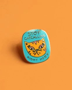 Rhino Parade Stop Catcalling Pin Enamel Pins + Buttons