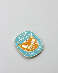 Rhino Parade Stop Catcalling Pin Enamel Pins + Buttons