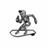Strike Gently Co. Surfing Skeleton Guy Pin Enamel Pins + Buttons