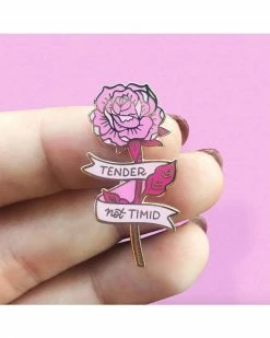 A Fink & Ink Tender But Not Timid Flower Pin