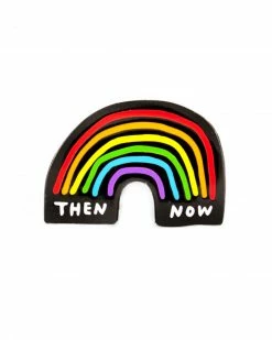Adam J. Kurtz Then & Now Rainbow Pin Pins + Patches