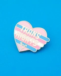Hand Over Your Fairy Cakes Trans Rights Heart Pin Pins + Patches