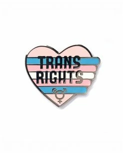 Hand Over Your Fairy Cakes Trans Rights Heart Pin Pins + Patches
