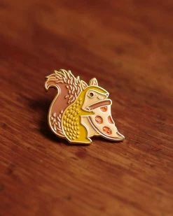 Lost Lust Supply Pizza Trash Squirrel Pin Enamel Pins + Buttons