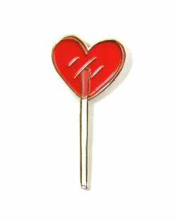 Tuesday Bassen Heart Lolli Pin - Cherry