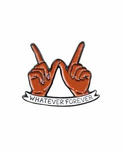 Sara M. Lyons Enamel Pins + Buttons Whatever Forever Pin - Brown