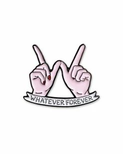 Sara M. Lyons Enamel Pins + Buttons Whatever Forever Pin - Pink