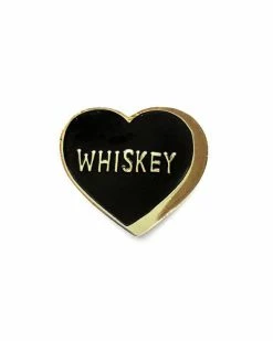 Sick Girls Enamel Pins + Buttons Heart Whiskey Pin