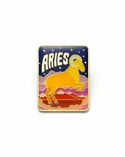 Lucky Horse Press Pins + Patches Aries Zodiac Pin