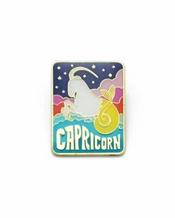 Lucky Horse Press Pins + Patches Capricorn Zodiac Pin