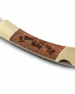 Golden Gems Don't Call Me Baby Engraved Pocket Knife