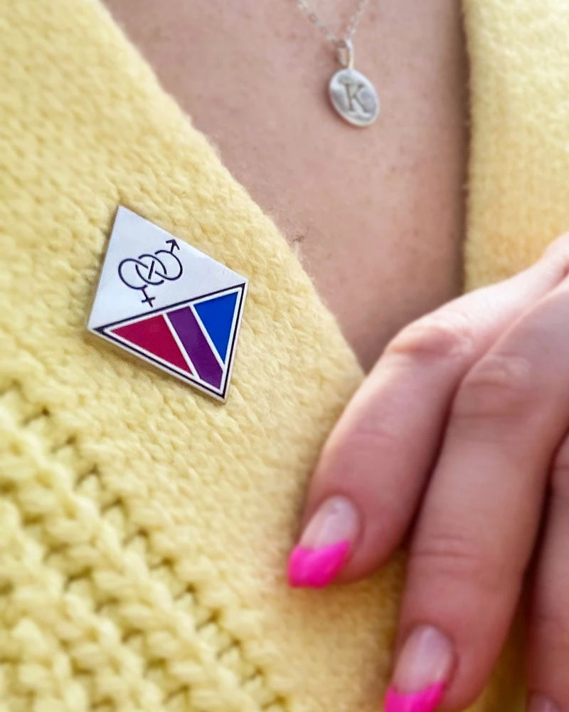 MG Pride Bisexual Pride Pin Badge 2 MG Pride Bisexual Pride Pin Badge