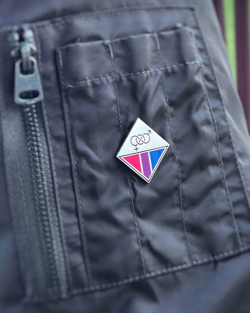 MG Pride Bisexual Pride Pin Badge 3 MG Pride Bisexual Pride Pin Badge